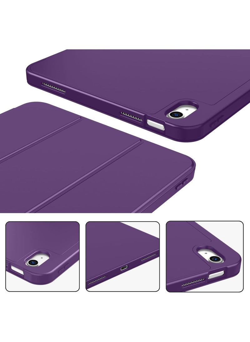 Case for iPad A16 2025 11th Generation 11 Inch/iPad 10th Generation 2022 10.9 Inch with Pencil Holder Durable PU Leather Flexible TPU Back Drop Resistant Protective Case Auto Wake/Sleep (Deep Purple) - Image 5